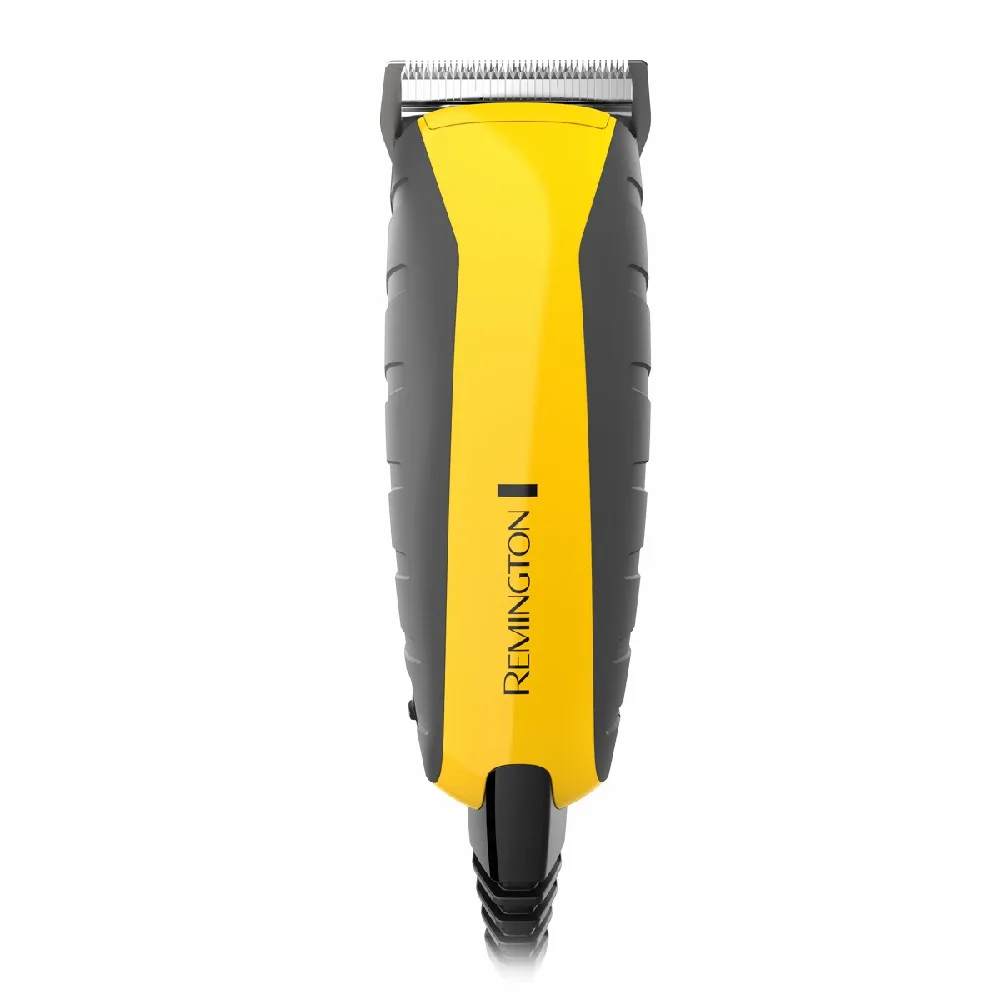 Cortapelos Remington negro y amarillo con peines guía, tijeras, aceite y estuche rígido - Vista 2