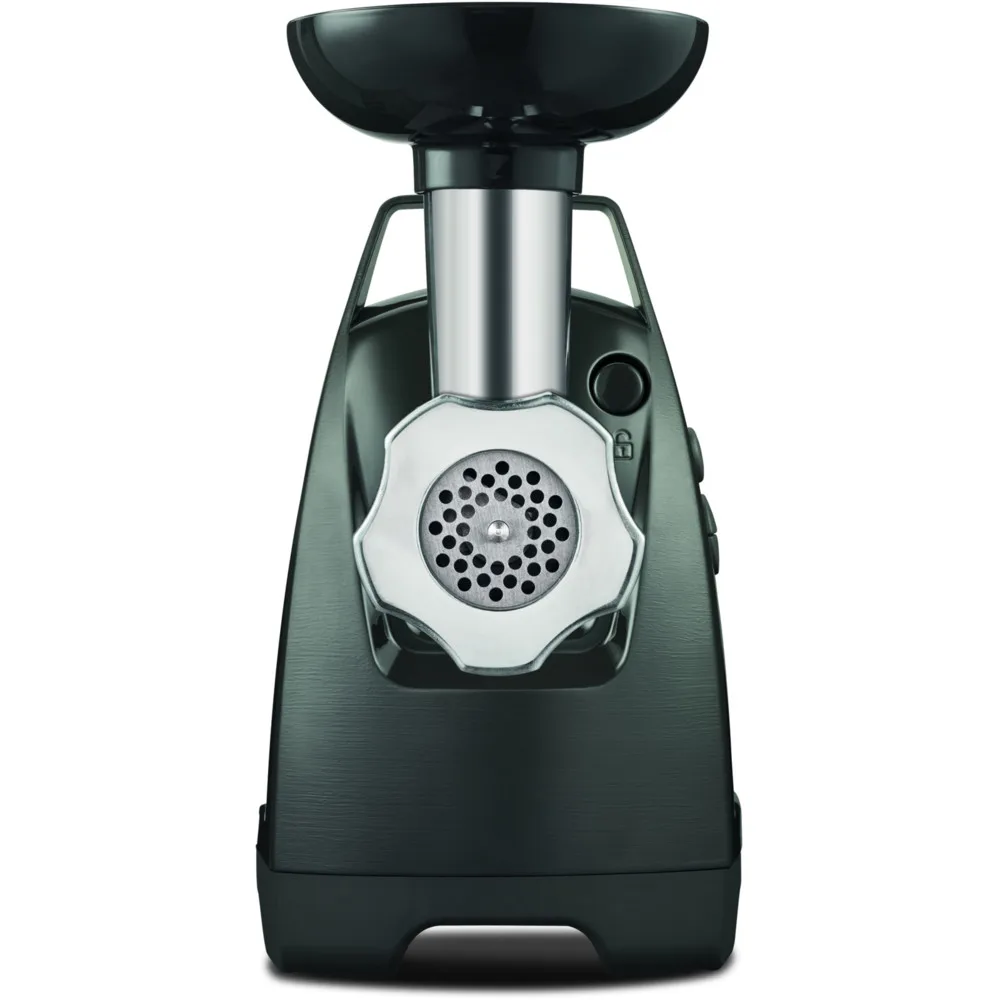 Moledor eléctrico Moulinex HV8 Plus negro con bandeja superior y conjunto frontal de molienda. - Vista 2