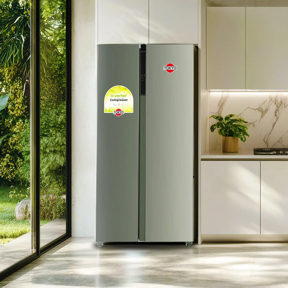 HELADERA SIDE BY SIDE TOKYO 490 INOX INVERTER  NO FROST - Vista 3
